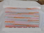 Feather Edge Eyelet Lace Per Meter 38mm Orange/Blue/Pink